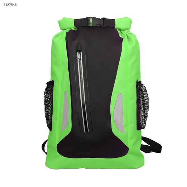 Outdoor shoulder waterproof bag upstream streamer drifting waterproof bag Outdoor PVC drifting waterproof bucket bag Green Outdoor backpack n/a