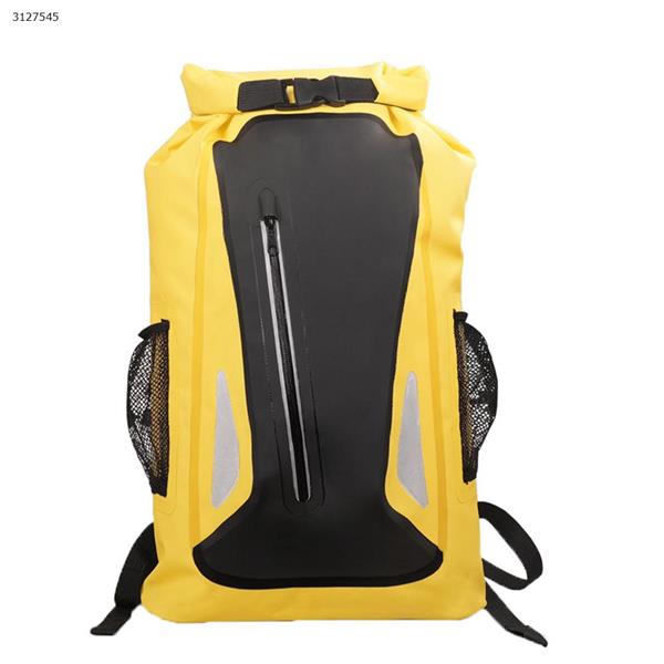Outdoor shoulder waterproof bag upstream streamer drifting waterproof bag Outdoor PVC drifting waterproof bucket bag Yellow Outdoor backpack N/A