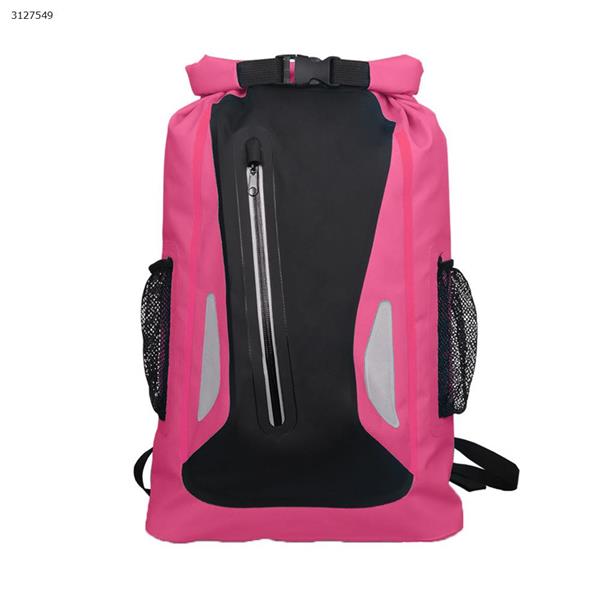 Outdoor shoulder waterproof bag upstream streamer drifting waterproof bag Outdoor PVC drifting waterproof bucket bag Pink Outdoor backpack n/a