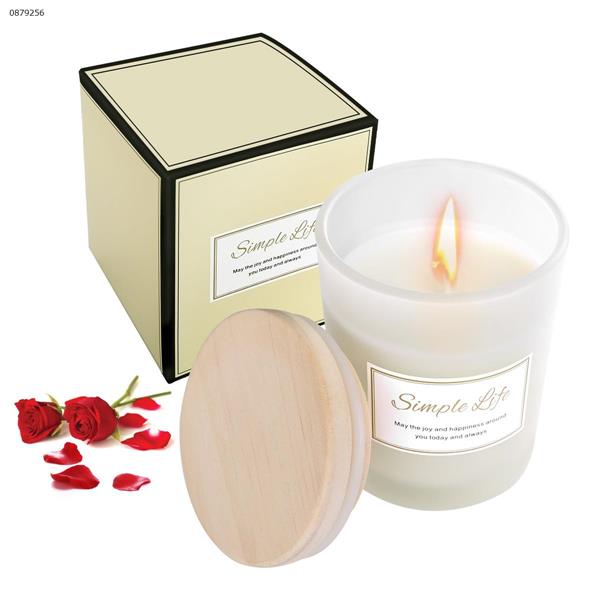 Smokeless aromatherapy candles with lid to help sleep ( Rose-scented) Home Decoration N/A