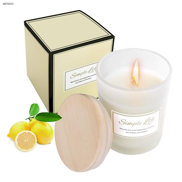Smokeless aromatherapy candles with lid to help sleep ( Lemon flavor) Home Decoration N/A