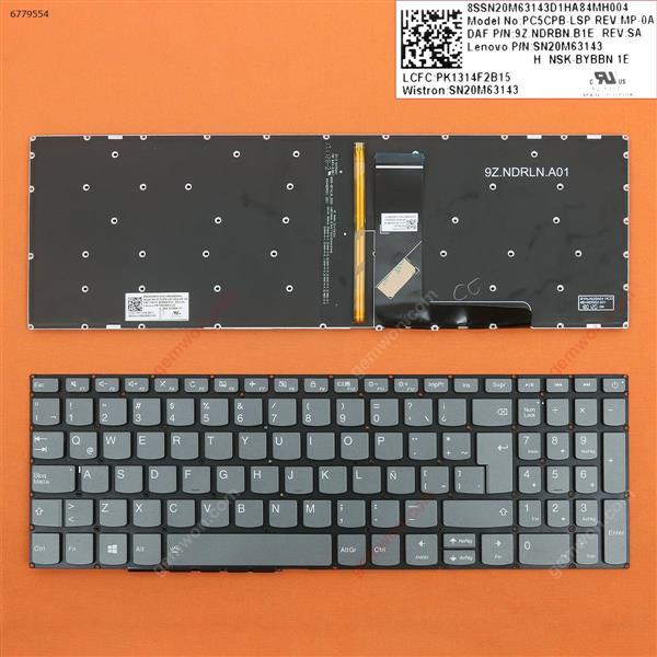 Lenovo IdeaPad 320-15ABR 320-15IAP 320-15AST 320-15IKB 320-15ISK GRAY win8(Backlit Without FRAME) LA N/A Laptop Keyboard (OEM-B)