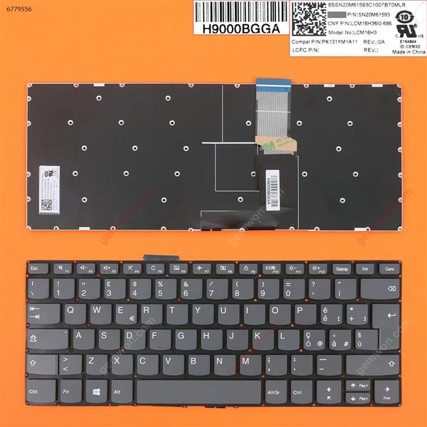 LENOVO IdeaPad 320-14ISK 320S-14IKB 320S-14IKBR GRAY (Without FRAME,WIN8) IT N/A Laptop Keyboard (OEM-B)