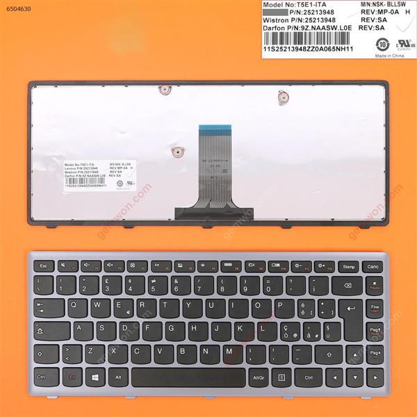 LENOVO flex 14 G400S SILVER FRAME BLACK (For Win8) IT N/A Laptop Keyboard (OEM-B)