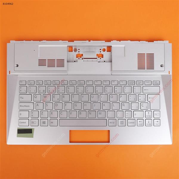 SONY VAIO DUO13 SVD13 palmres with SP Backlit keyboard case Upper Cover Silver(Without touchpad) Cover N/A