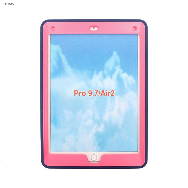 ipad Air2/pro9.7 armor contrast color plate protector,anti-fall Plate and shell,Navy blue+rose red Case IPAD AIR2/PRO9.7 ARMOR CONTRAST COLOR PLATE PROTECTOR
