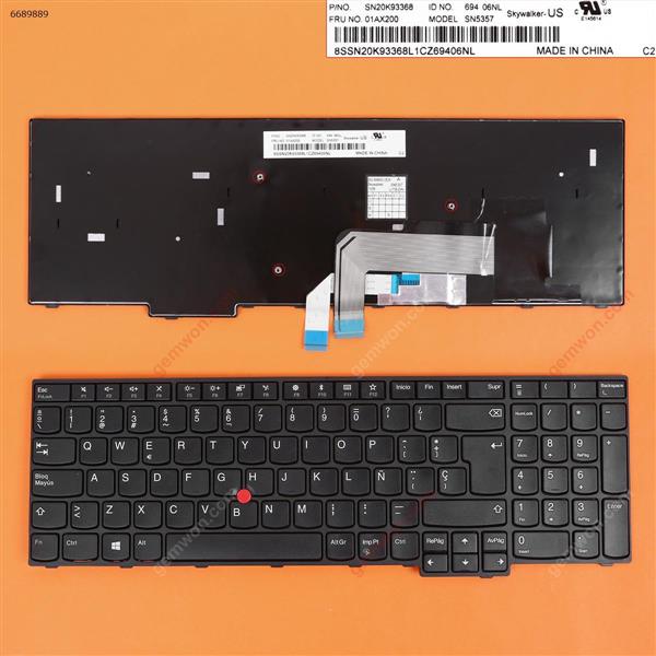 Thinkpad E570 E575 BLACK FRAME BLACK(With Point stick,Win8 )OEM SP N/A Laptop Keyboard (OEM-A)