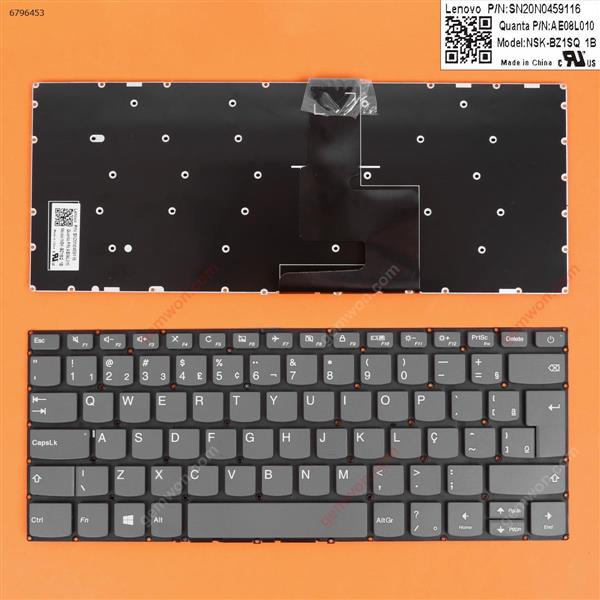 LENOVO IdeaPad 320-14ISK 320S-14IKB 320S-14IKBR GRAY (Without FRAME,WIN8) BR N/A Laptop Keyboard (OEM-B)