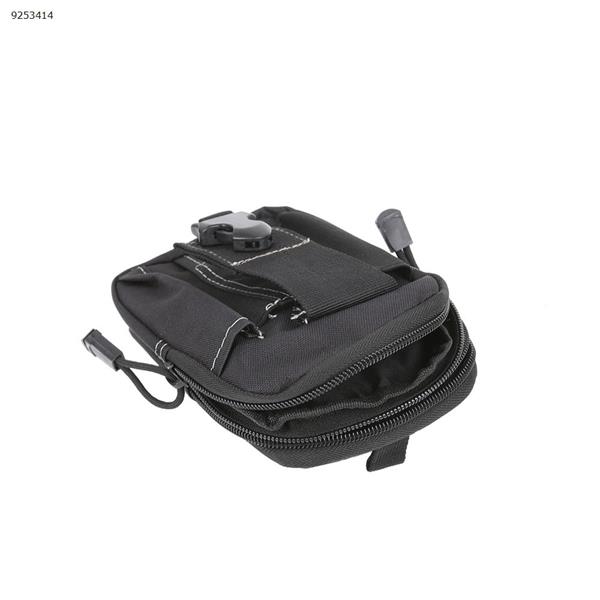 Tactical bag, hunting bag, belt bag, military Fanny Bag, outdoor bag, mobile phone box pocket (Black White Line) Outdoor backpack WD-XN