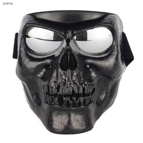 Motocross goggles skull mask riding glasses wind goggles（Sub-black frame silver plate） Glasses BF635