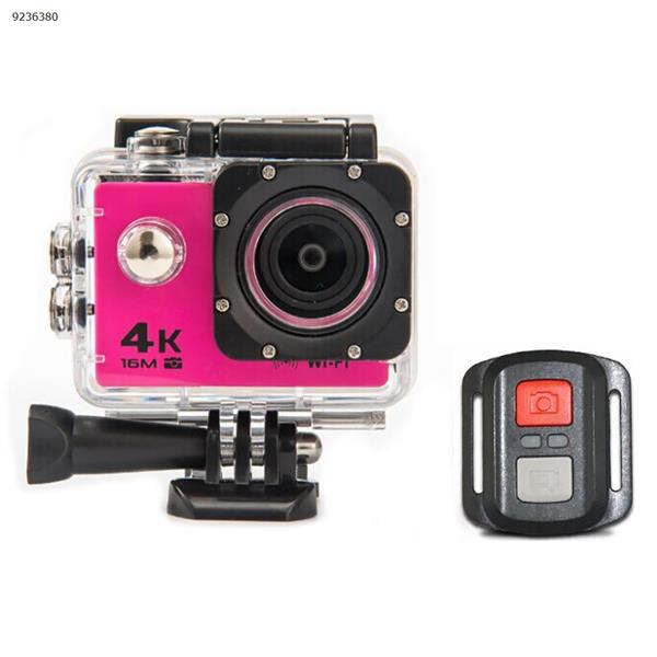 Action Cameras AT-30R 4K 16MP WiFi 2.4G Wrist Remote Control - 4X Digital Zoom DV - Ultra HD and EIS 30m Underwater Waterproof Camera  Pink Camera AT-30R