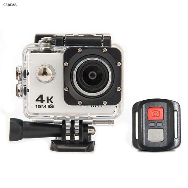 Action Cameras AT-30R 4K 16MP WiFi 2.4G Wrist Remote Control - 4X Digital Zoom DV - Ultra HD and EIS 30m Underwater Waterproof Camera  White Camera AT-30R