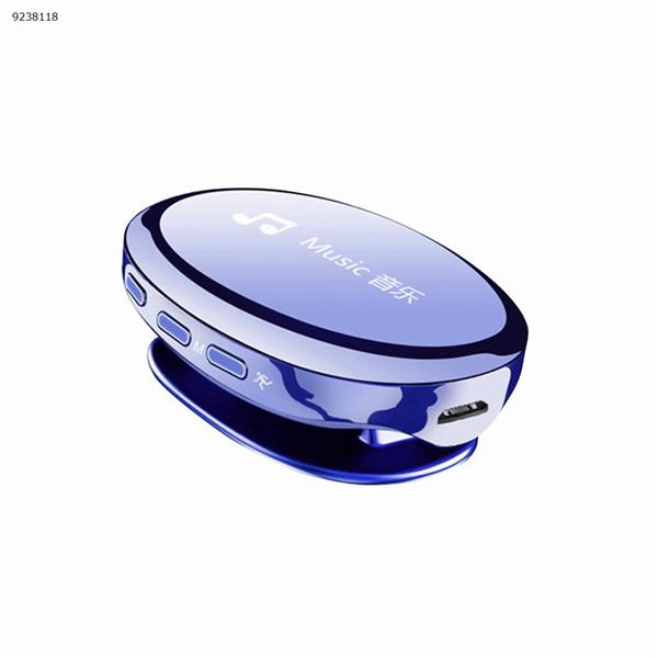 IQQ I3 Sports Clip Crystal Mini MP3 HIFI Lossless Music Bluetooth MP4 Player（8G  with screen bluetooth Blue） Other I3