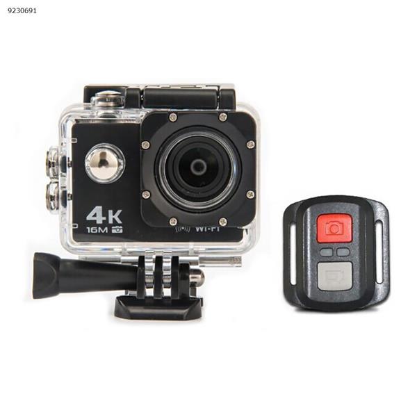 Action Cameras AT-30R 4K 16MP WiFi 2.4G Wrist Remote Control - 4X Digital Zoom DV - Ultra HD and EIS 30m Underwater Waterproof Camera  Black Camera AT-30R