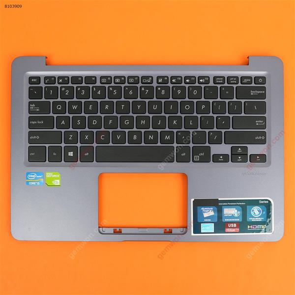 ASUS vivobook  s410ua palmres with US keyboard case Upper cover Gray 95%NEW Cover N/A
