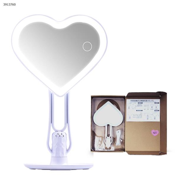  XY LED Desk Stand Portable Cosmetic Makeup Mirror Three-color mirror White Makeup Brushes & Tools  XY