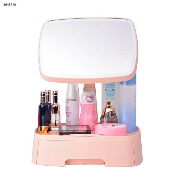 20180929LF1A  LED Cosmetic Storage Box Pink Makeup Brushes & Tools  20180929LF1A