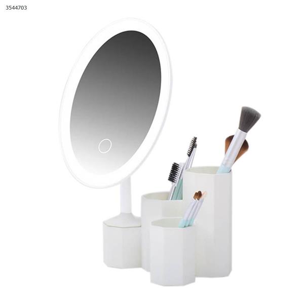 T4 Creative desktop LED beauty makeup folding makeup mirror monochromator White Makeup Brushes & Tools  T4