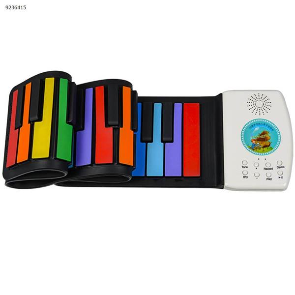 Hand roll piano 49 key portable easy folding color keyboard  Musical Instruments  HUA008-49