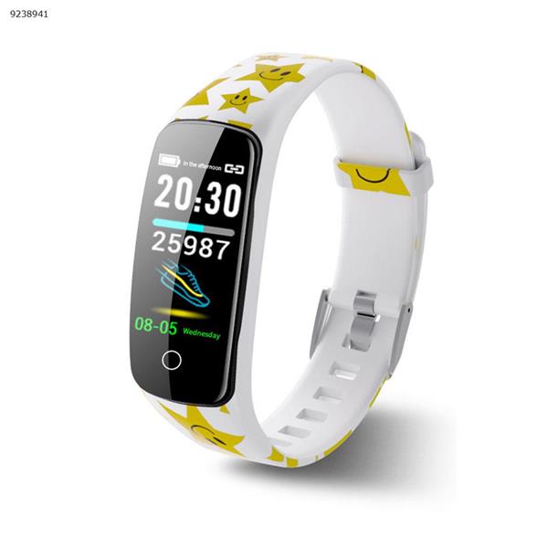 V8plus exercise heart rate blood pressure blood oxygen smart bracelet IP67 swimming wear bracelet（Gold stars） Smart Wear V8plus