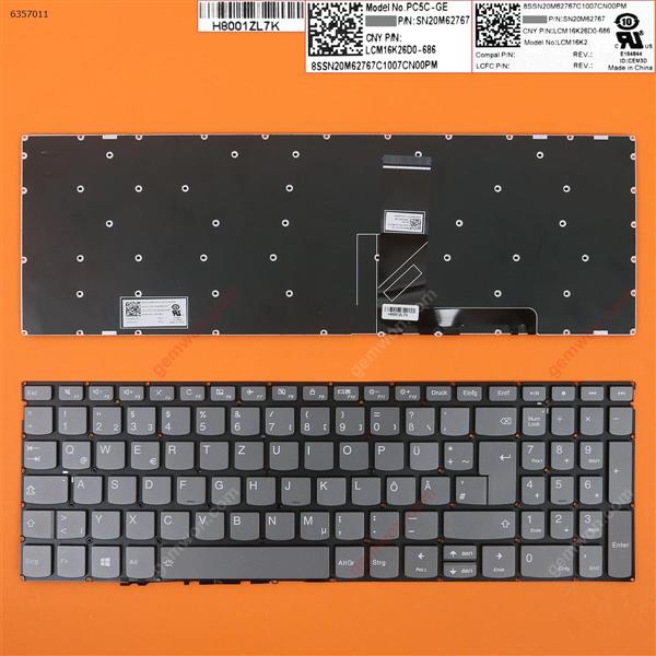 Lenovo IdeaPad 330-15IKB GRAY (Backlit,Without FRAME,WIN8) GR N/A Laptop Keyboard (OEM-B)
