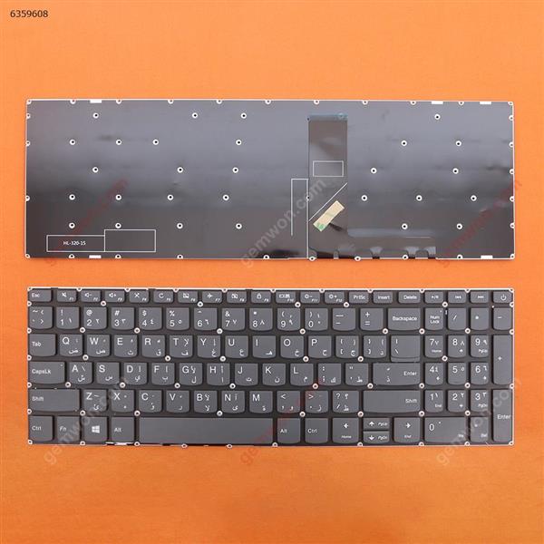 Lenovo IdeaPad 320-15ABR 320-15IAP 320-15AST 320-15IKB 320-15ISK GRAY win8(Without FRAME) AR N/A Laptop Keyboard (OEM-B)
