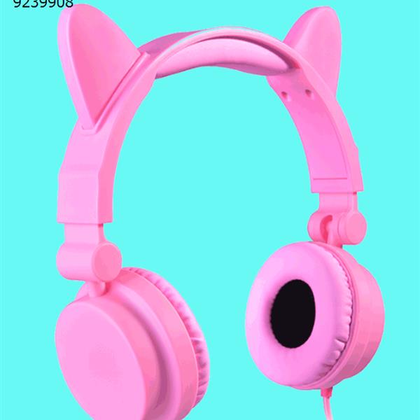 Wireless Bluetooth Earphones Stereo Cute Cat Ear Long Standby Flashing Glowing Noise Cancelling Gaming Sports Earbuds Headset S-192