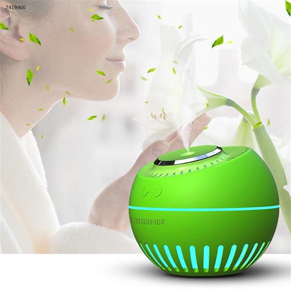 Colorful small table lamp humidifier multi-function four-in-one usb aroma humidifier，green Other HQ-006