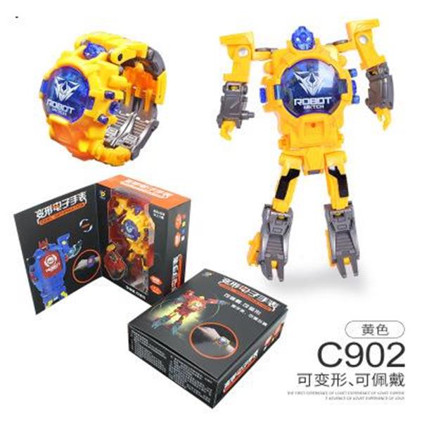Transformer toy diamond child transformer watch boy transformer electronic yellow Smart Wear 1