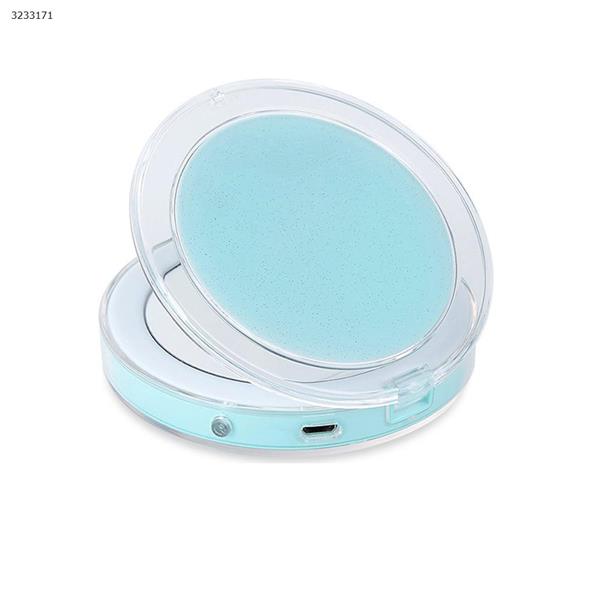 Touch sensor LED makeup mirror USB charging folding makeup mirror mini portable lamp makeup mirror（Blue） Measuring & Testing Tools CG1812
