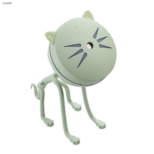 Cat humidifier cute mini portable USB with light mute spray，green Bluetooth Speakers Cat humidifier