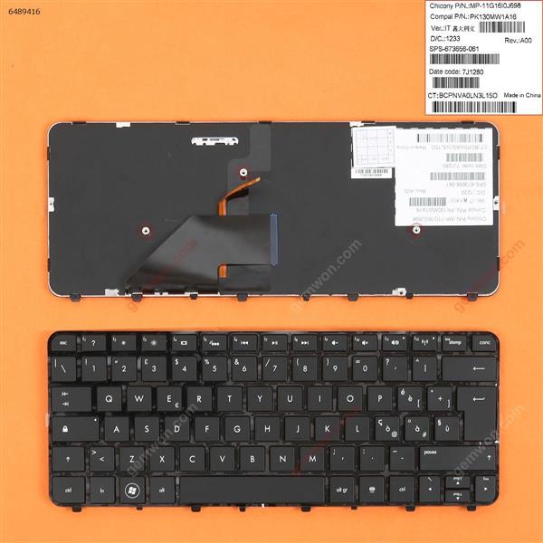 HP Folio 13 13-1000 13-2000 GLOSSY FRAME BLACK (Backlit)  IT N/A Laptop Keyboard (OEM-B)