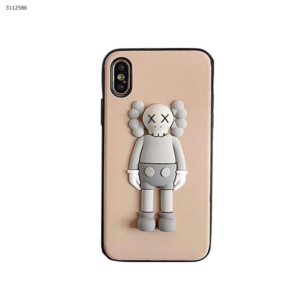 6/6s cartoon stereo doll leather soft shell，gray Case iPhone 6/6s Kaws phone case