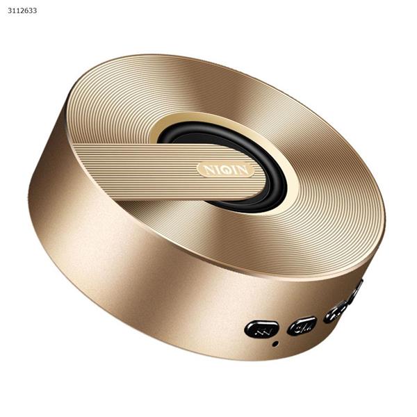 Mini new bluetooth speaker WeChat collection voice broadcaster small steel gun?，gold Bluetooth Speakers S1