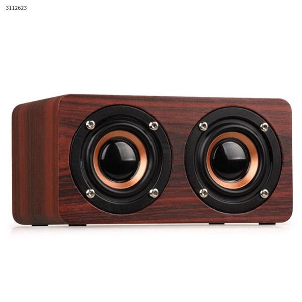 Wooden double speaker 10W card Bluetooth speaker, brown Bluetooth Speakers W5 WOODEN SPEAKER