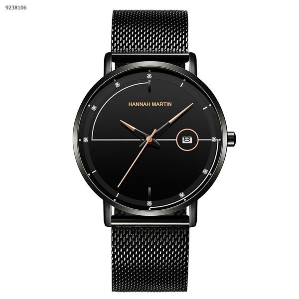Stainless steel mesh belt waterproof ultra-thin calendar watch men's fashion rose gold Smart Wear HM-10101