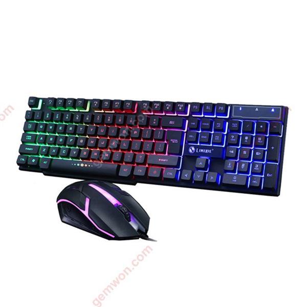 USB Wired Rainbow Gaming Keyboard And Mouse Set Other GTX300