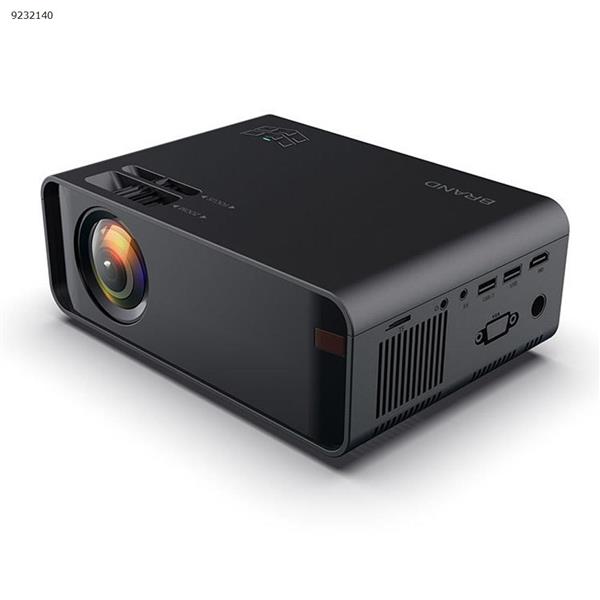 Al smart voice projector home office HD 1080p mobile phone wifi wireless with screen projector (black) Projector w80