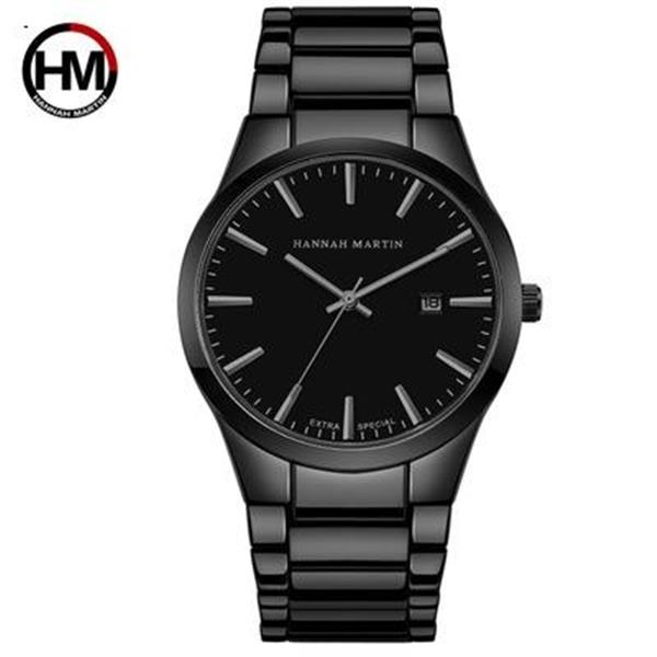 Business casual tungsten black calendar quartz watch gray Smart Wear HM 1756