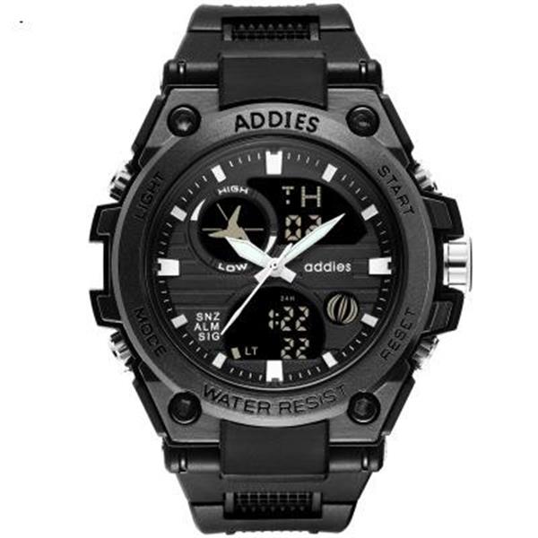 Waterproof luminous plastic multi-function watch for men outdoor sport LED electronic watch white Smart Wear MY 1818