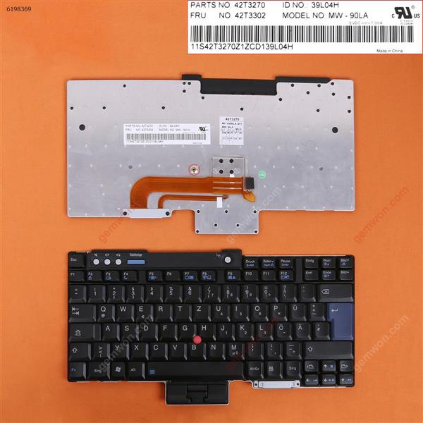 ThinkPad T60 R60 T400 BLACK Reprint GR N/A Laptop Keyboard (Reprint)