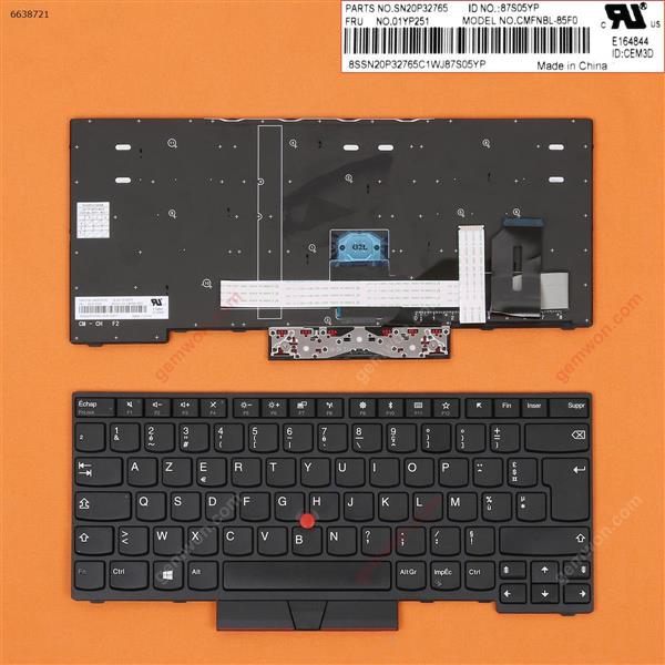 Lenovo Thinkpad E480 E485 T480s L480 L380  BLACK FRAME BLACK(With Point stick,Win8 ) FR N/A Laptop Keyboard (OEM-B)