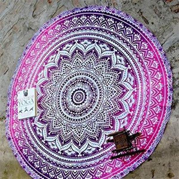 New Beach Scarf with European and American Style Summer Lotus Purple Camping & Hiking BEACH TOWEL