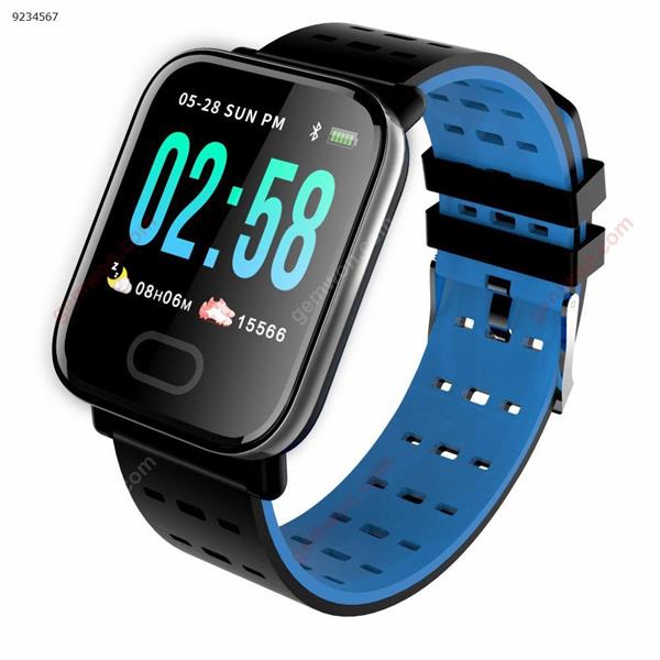 A6 large color screen smart Bracelet M20 real-time heart rate, blood pressure, blood oxygen Bluetooth motion meter step blue Other A60