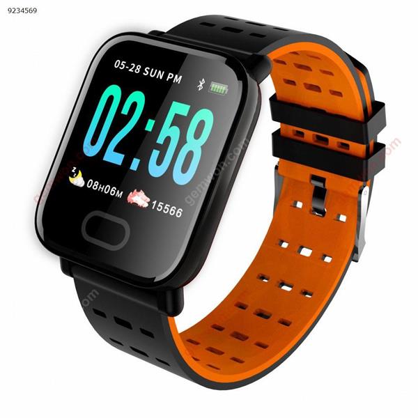 A6 large color screen smart Bracelet M20 real-time heart rate, blood pressure, blood oxygen Bluetooth motion meter step orange Other A60