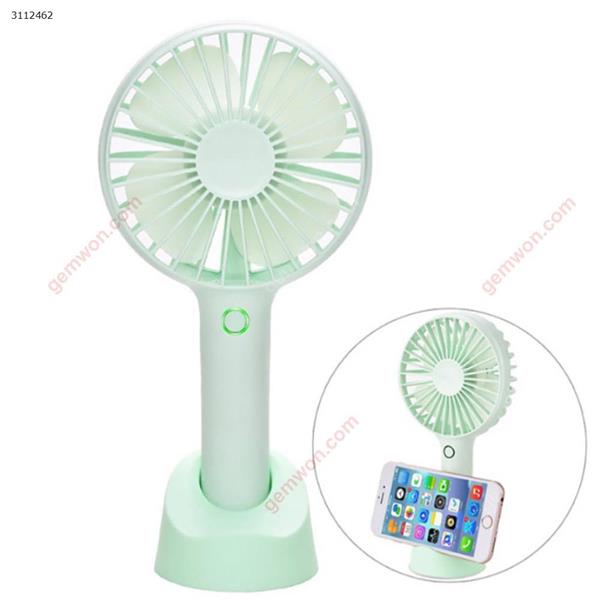 Handheld small fan with mobile phone holder base,green Camping & Hiking FUNLAB 01