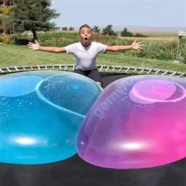 TPR balloon super inflatable bubble ball transparent elastic children's toy ball light blue Other wubble bubble ball