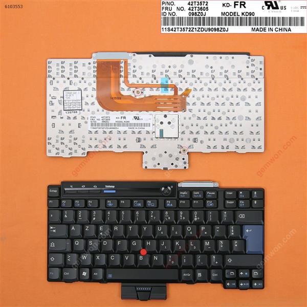 ThinkPad X300 BLACK FR N/A Laptop Keyboard (OEM-B)
