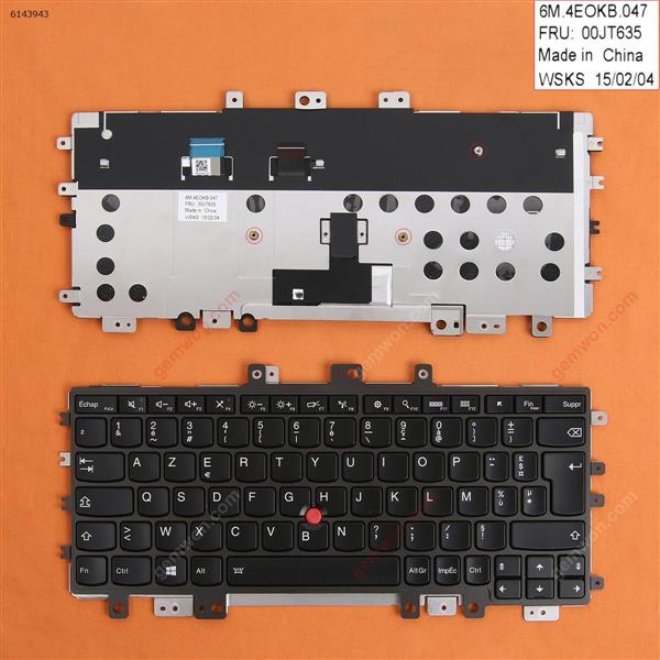 lenovo ThinkPad X1 Helix2 BLACK FRAME BLACK(With Point,Backlit,For Win8) FR N/A Laptop Keyboard (OEM-B)