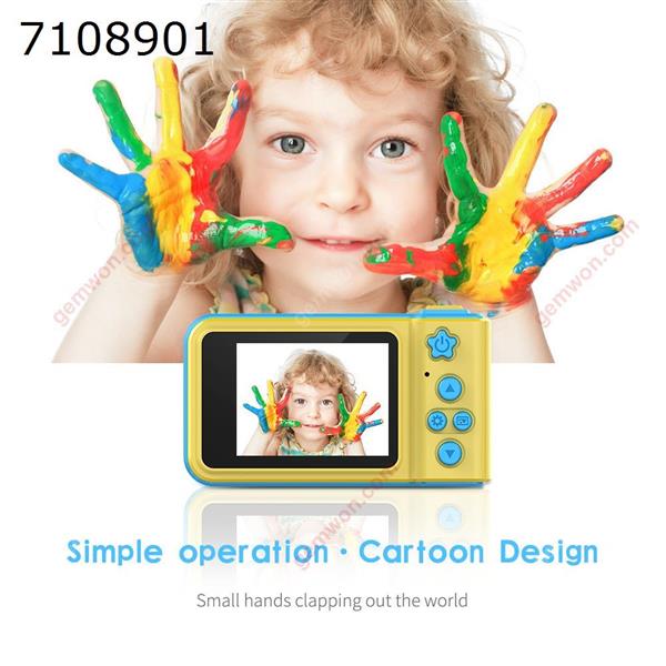 Mini Digital Camera 2 Inch Cartoon Cute Camera Educational Toys Children Birthday Gift 720P Toddler Multiple Languages Camera blue Puzzle Toys H130